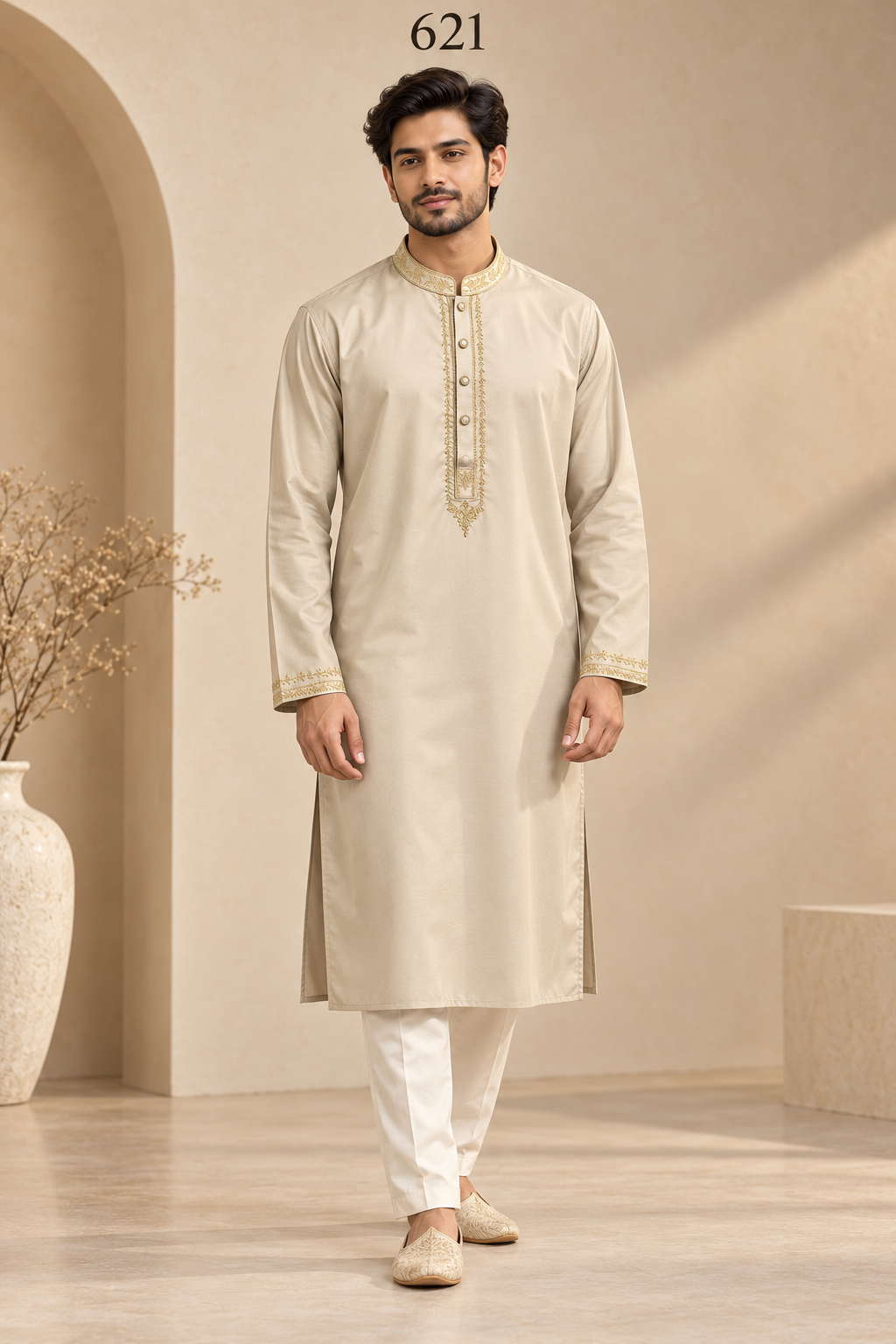 Luxury embroidery Panjabi with premium finish 621