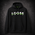 Mens BOSS Printed Hoodie Black 1010