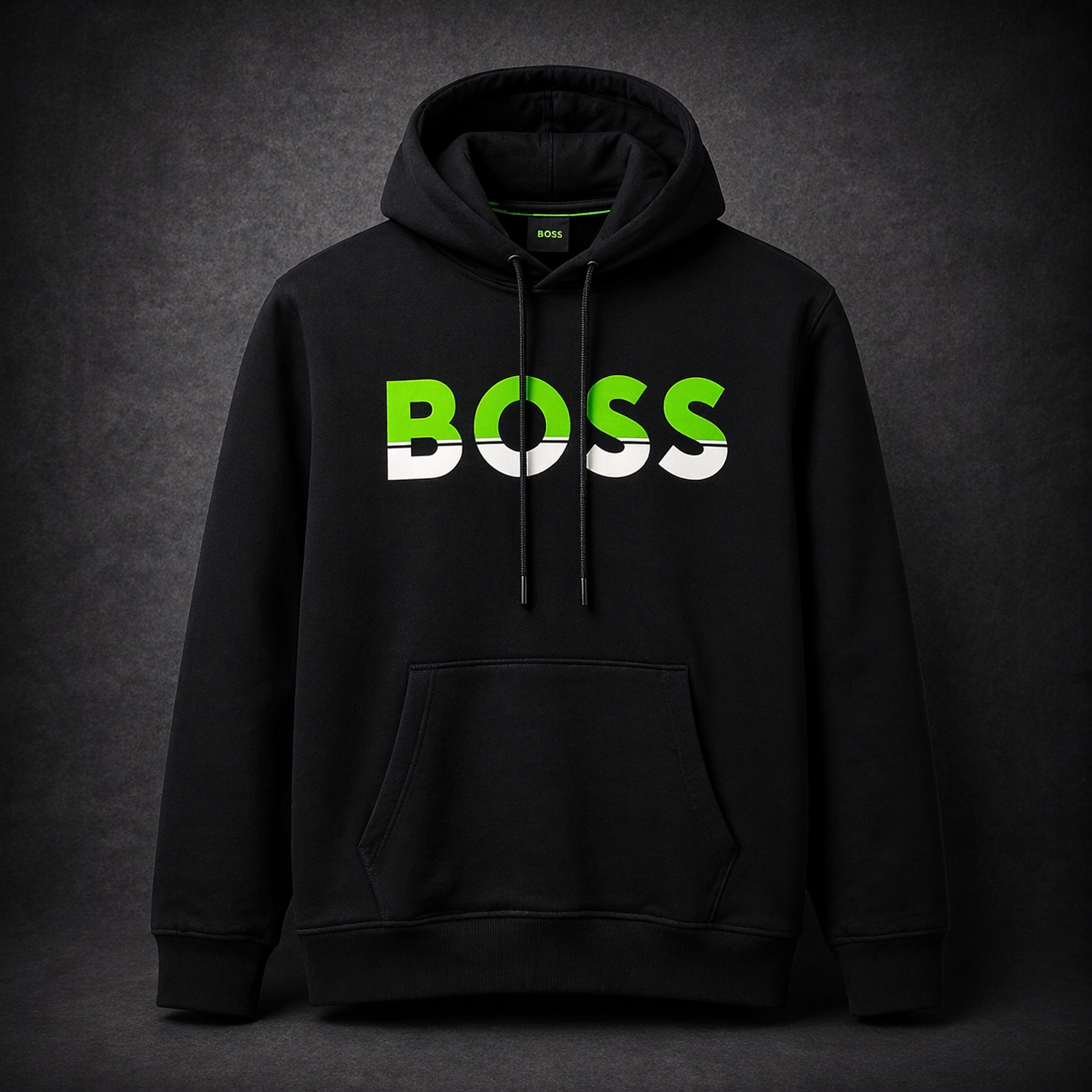 Mens BOSS Printed Hoodie Black H1010