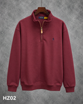 Premium Half Zip Pullover Jacket Maroon HZ02