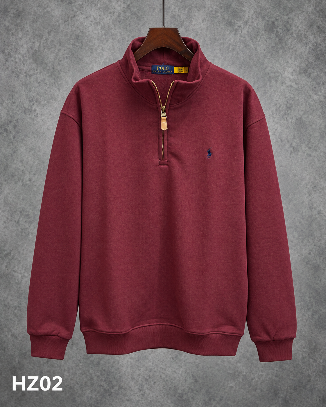 Premium Half Zip Pullover Jacket Maroon HZ02
