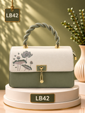 Premium Floral Twist-Handle Handbag – LB42