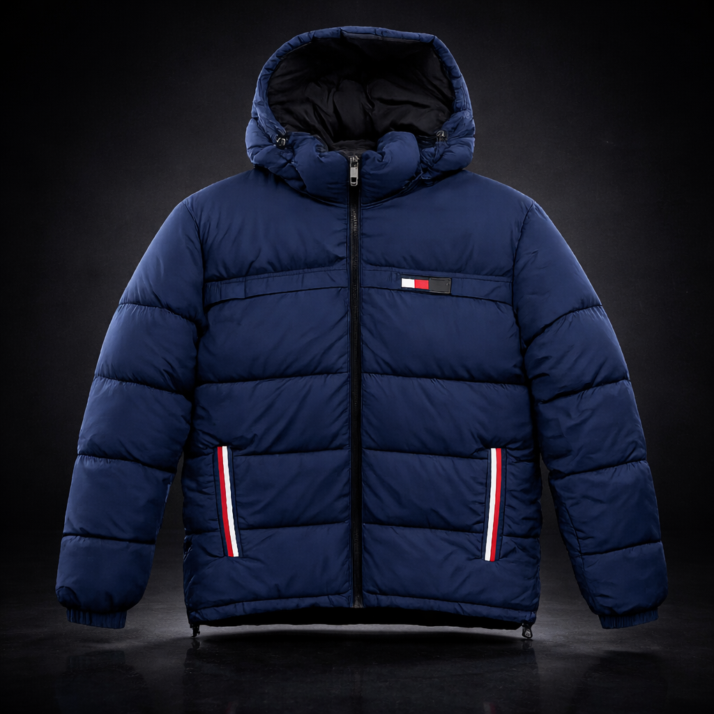 Mens Hooded Puffer Jacket Winter Insulated Jacket 1007