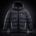 Mens Hooded Puffer Jacket Winter Insulated Jacket 1005