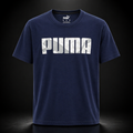 Mens Navy Blue Puma Graphic Sports T-Shirt