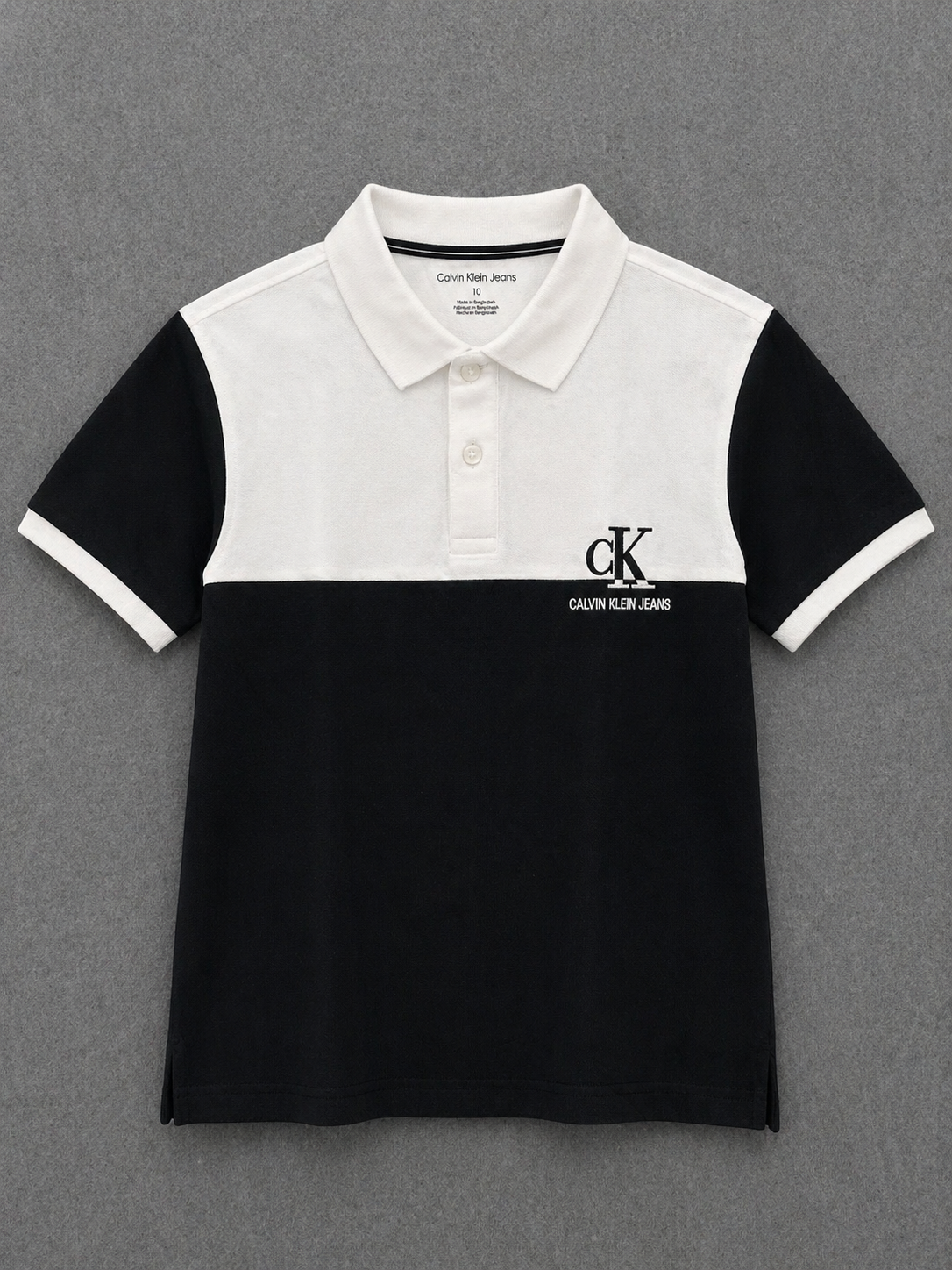 Gatsby Boys Polo T-Shirt White Black-C214