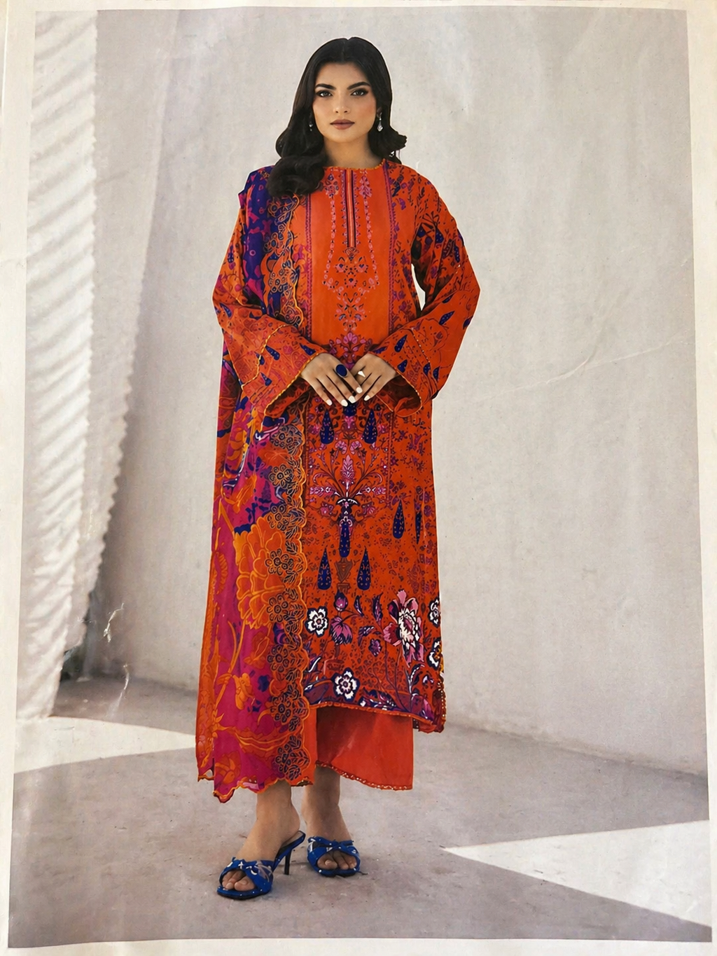 Luxury Digital Printed Lawn Three Piece Set -C192