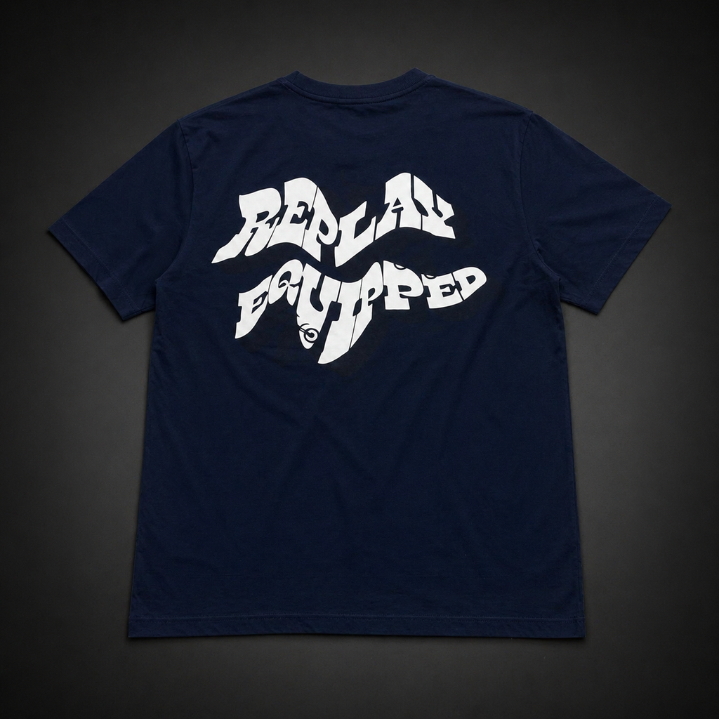 Mens Premium Navy Blue T-SHIRT 077