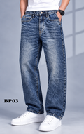 Premium Washed Blue Washed Baggy Denim Jeans – BP03