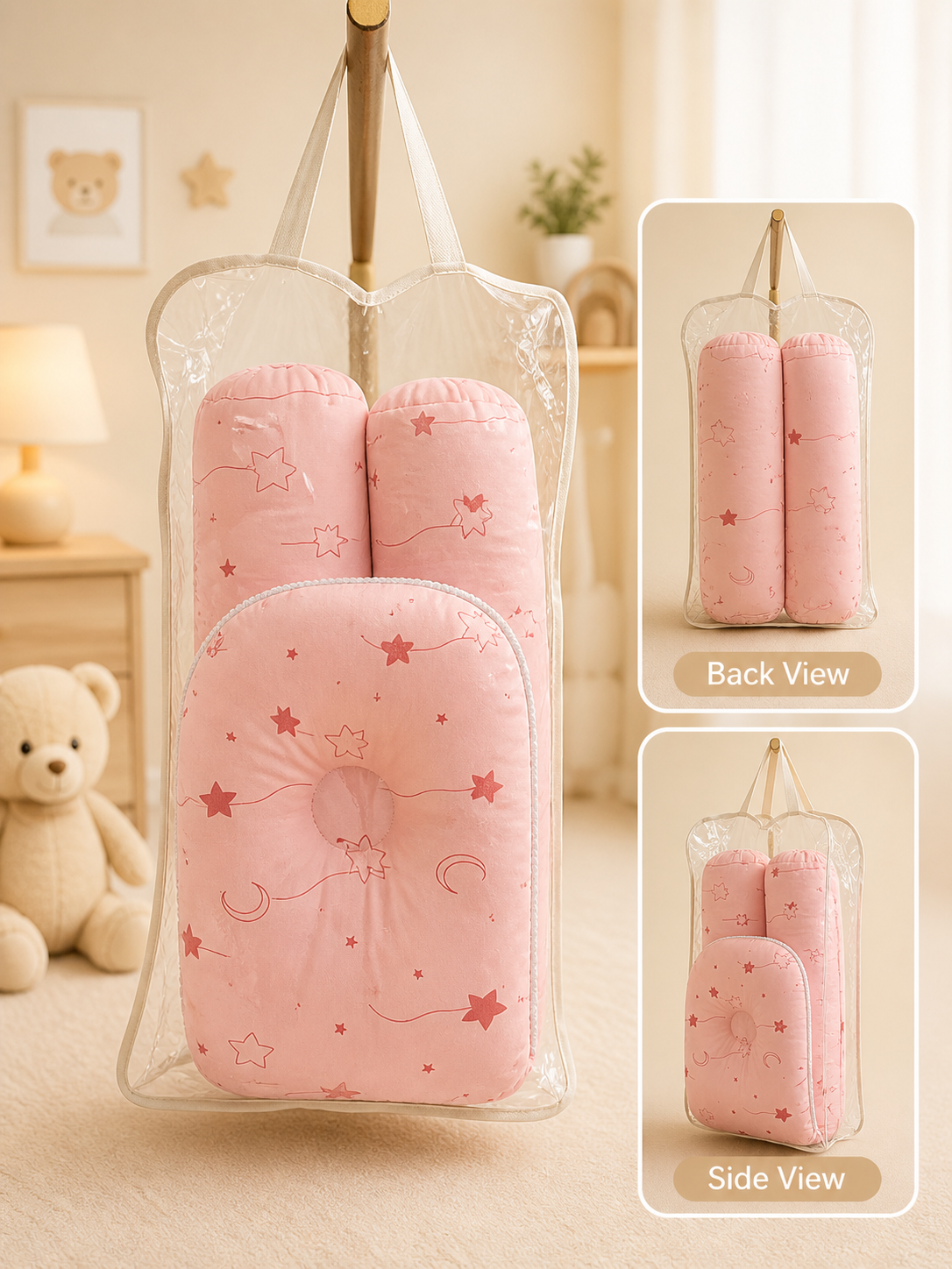 Baby Pillow & Side Bolster Set-C224