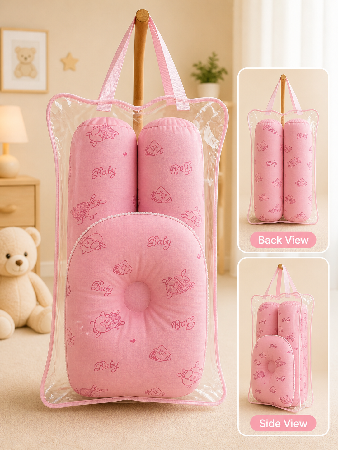 Baby Pillow & Side Bolster Set-C226