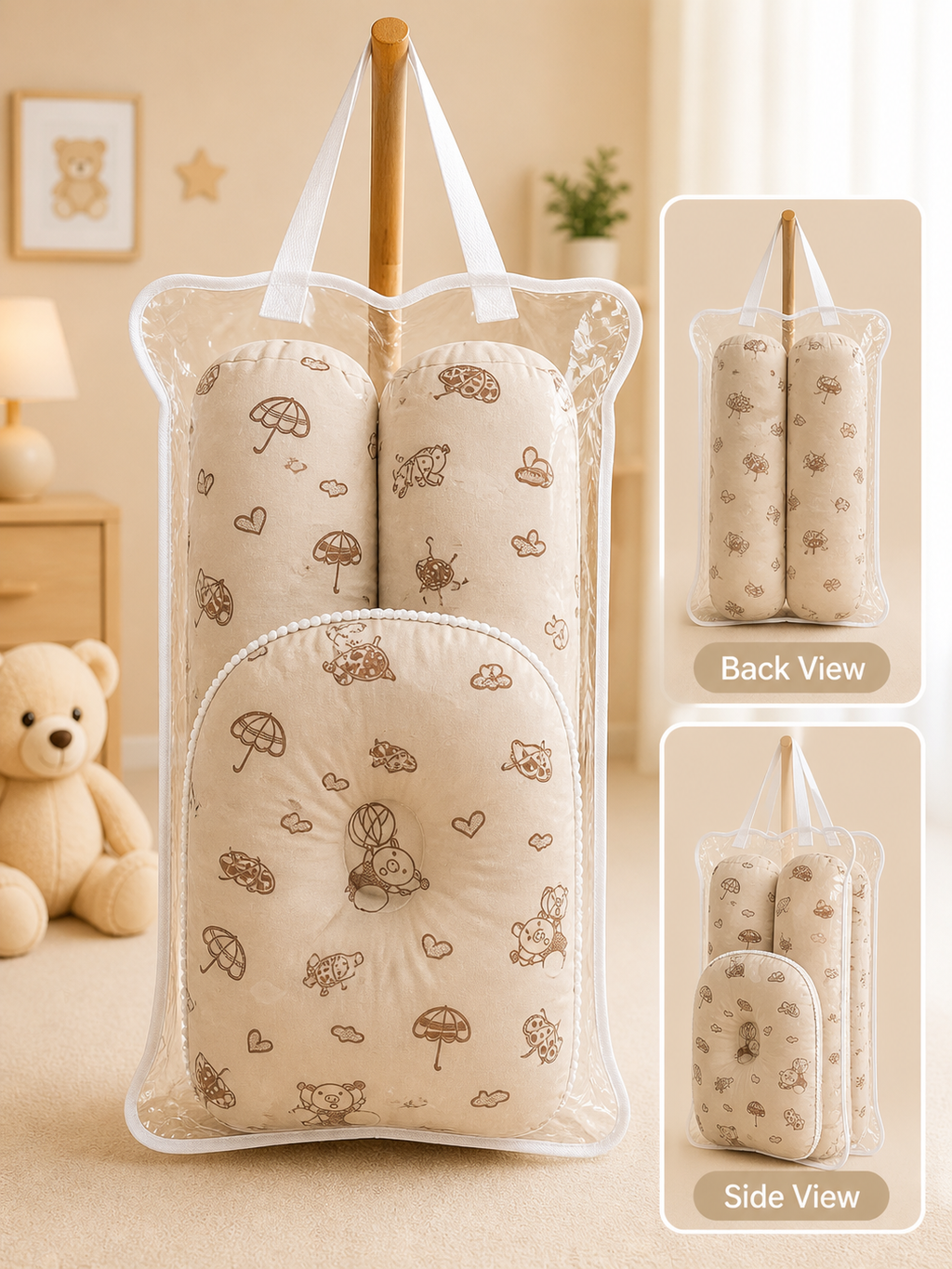 Baby Pillow & Side Bolster Set-C227