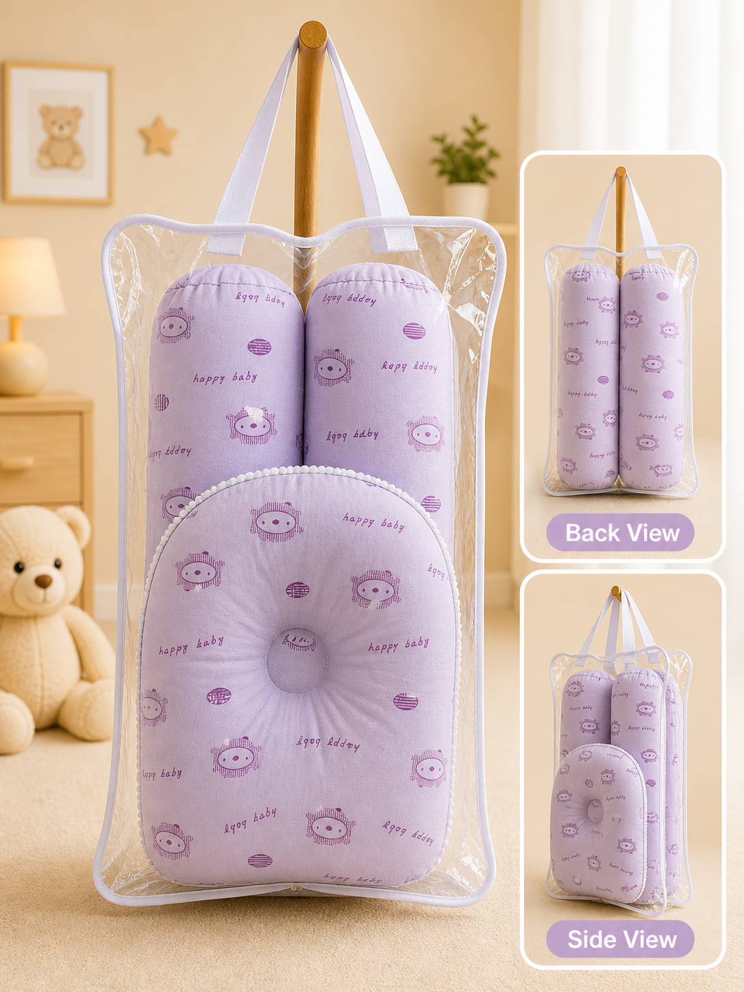 Baby Pillow & Side Bolster Set-C228