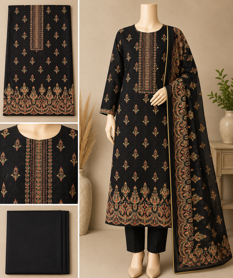 Premium Floral Unready Three Piece-C329