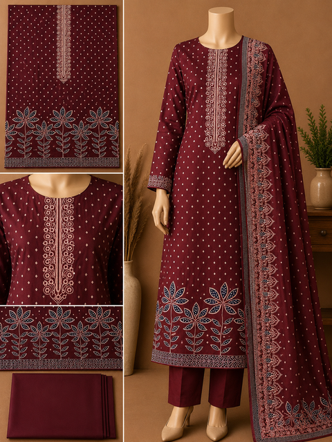 Premium Floral Unready Three Piece-C330
