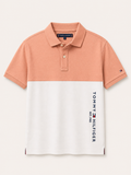 GATSBY Boys Polo T-shirt T.H 1706 Brown White