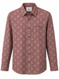 Premium Geometric Printed Long  Polo Shirt 462