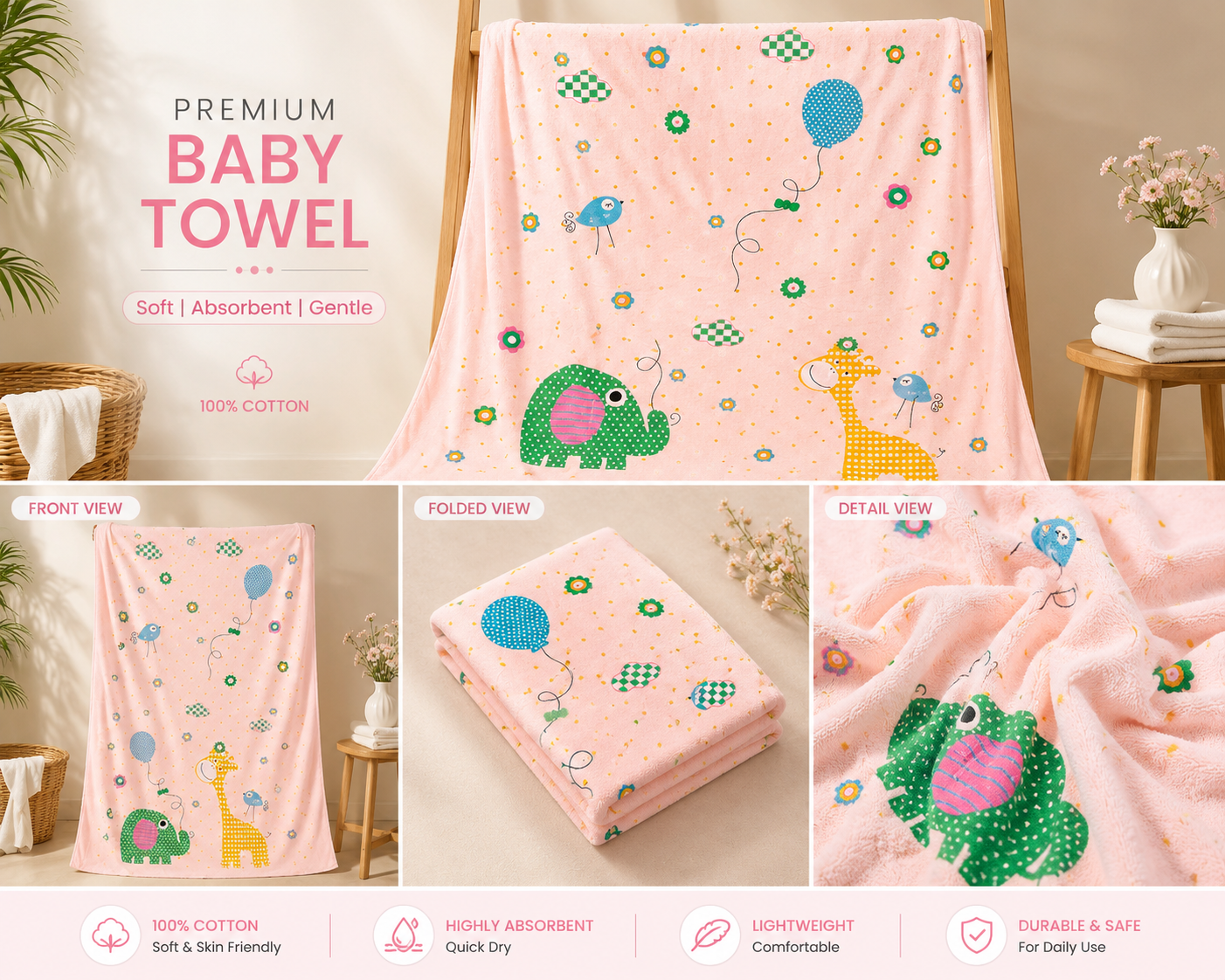 Premium Baby Bath Towel-C413