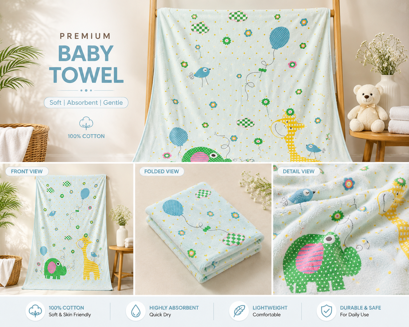 Premium Baby Bath Towel-C414
