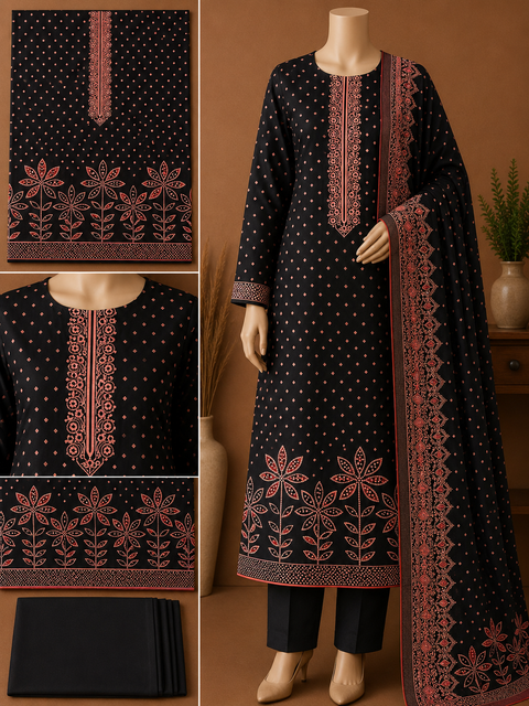 Premium Floral Unready Three Piece-C332