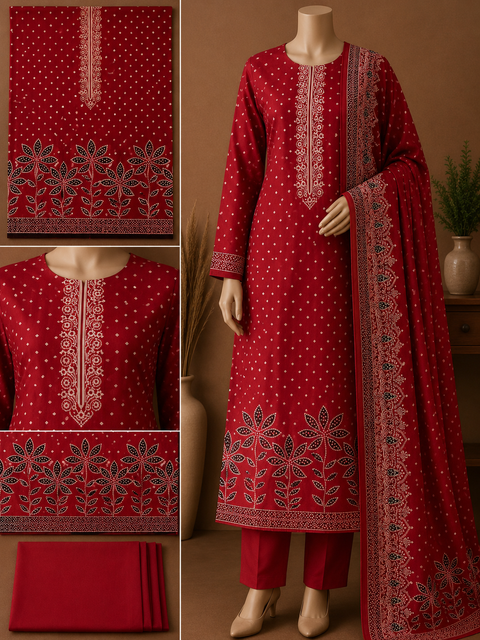 Premium Floral Unready Three Piece-C333