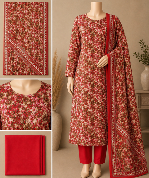 Premium Floral Unready Three Piece-C341