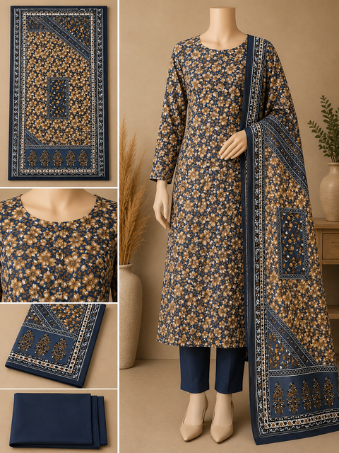 Premium Floral Unready Three Piece-C342