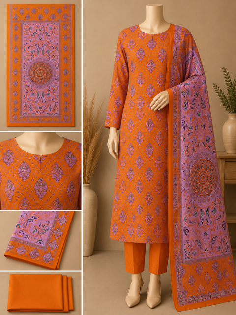 Premium Floral Unready Three Piece-C345