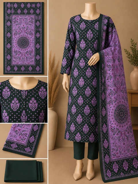 Premium Floral Unready Three Piece-C346