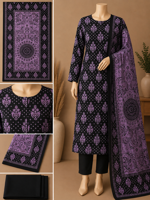 Premium Floral Unready Three Piece-C348