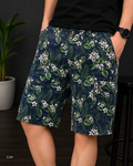 Premium Men’s Casual Shorts Green Floral-C44