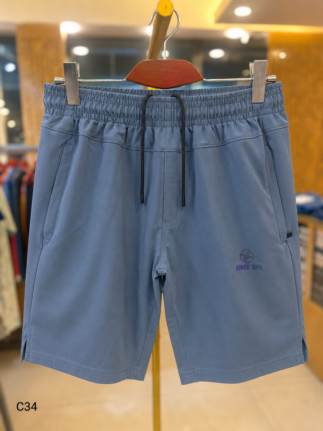Premium Men’s Casual Shorts Blue Grey-C34