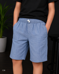 Premium Boys Casual Shorts Dusty Sky-C36