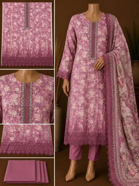 Premium Floral Unready Three Piece-C389