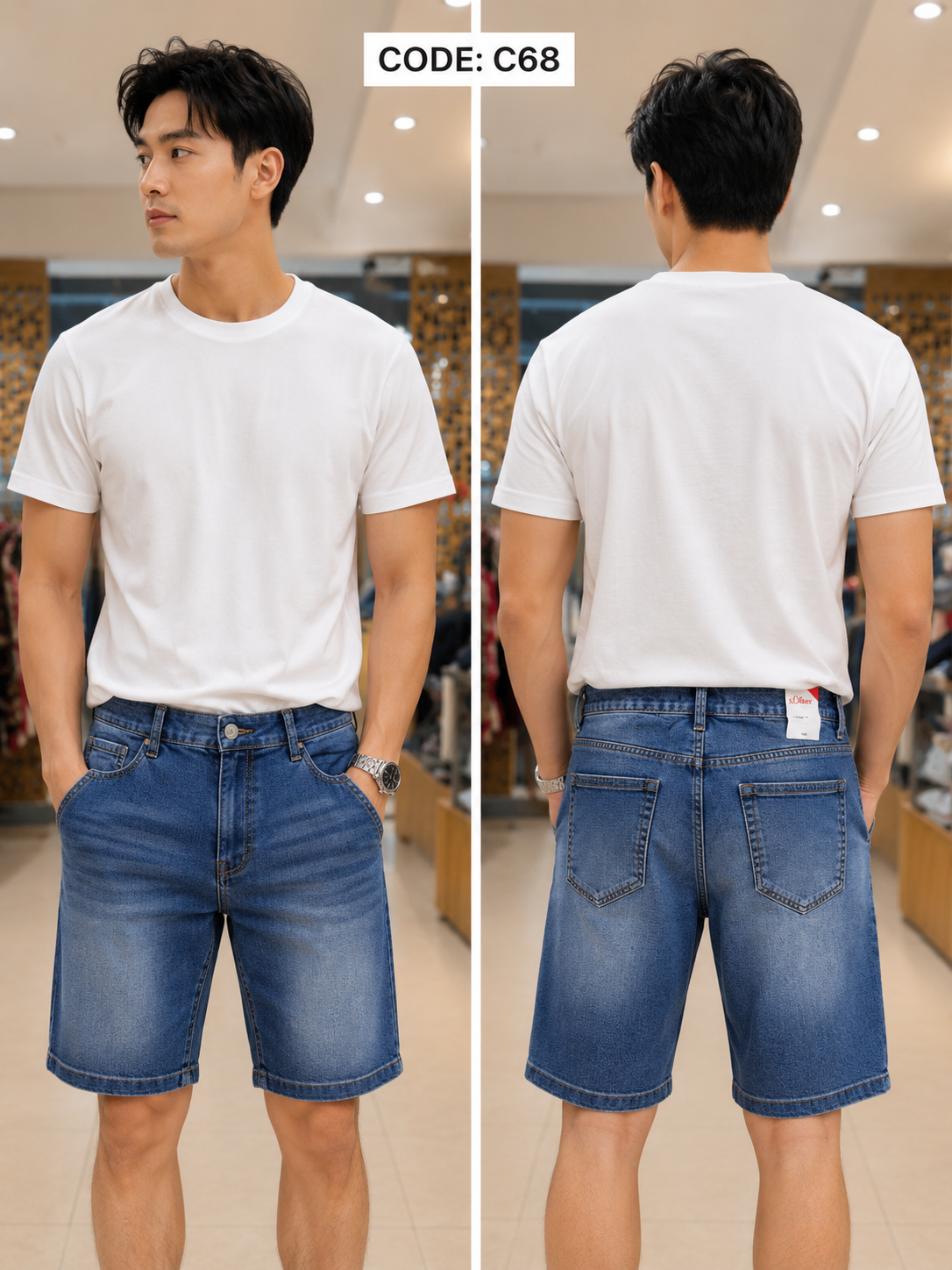 Premium Men’s Casual Shorts Medium Blue-C68