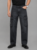 Dark Indigo Loose Fit Denim Cargo Pant RJ6221