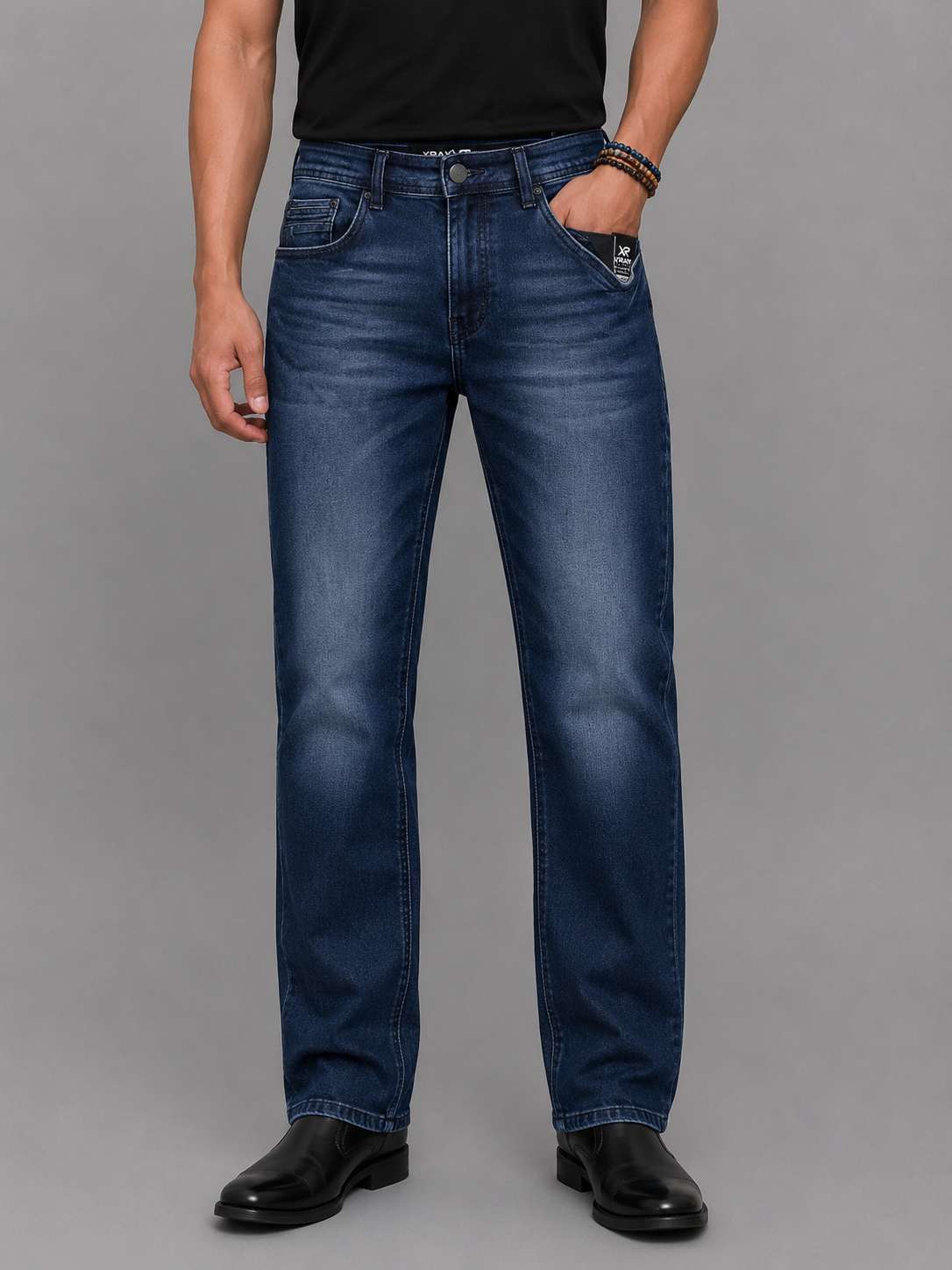 Men’s Slim Fit Dark Blue Stretch Denim Jeans 501