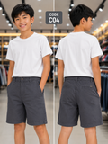 Premium Boys Casual Shorts Charcoal Grey-C04