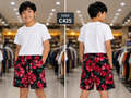 Premium Boys Casual Shorts Crimson-C425
