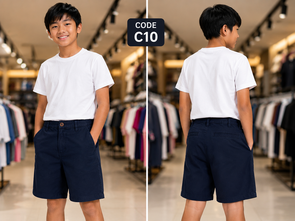 Premium Boys Casual Shorts Navy Blue-C10