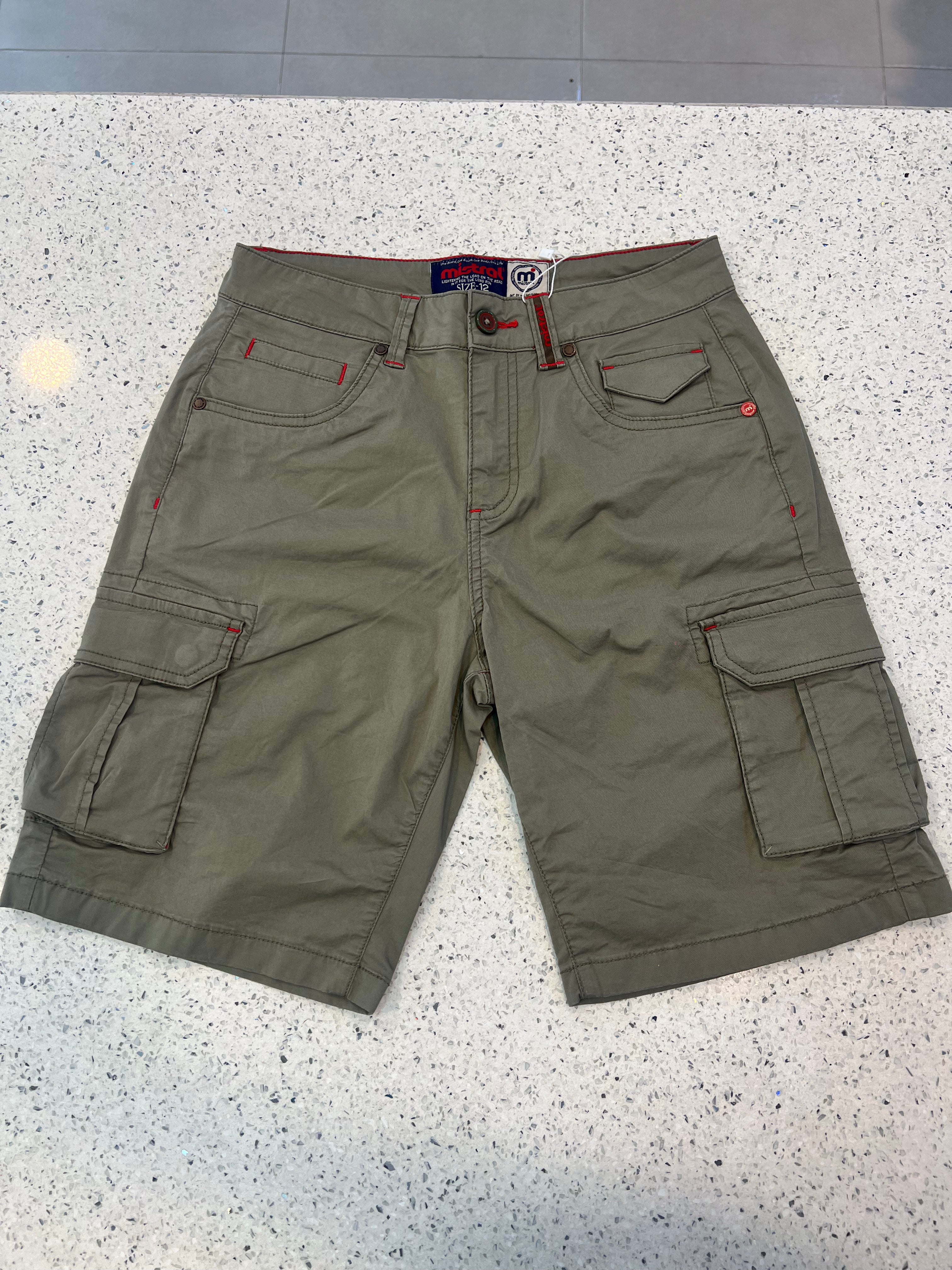 Premium Boys Casual Shorts Olive Green-C430