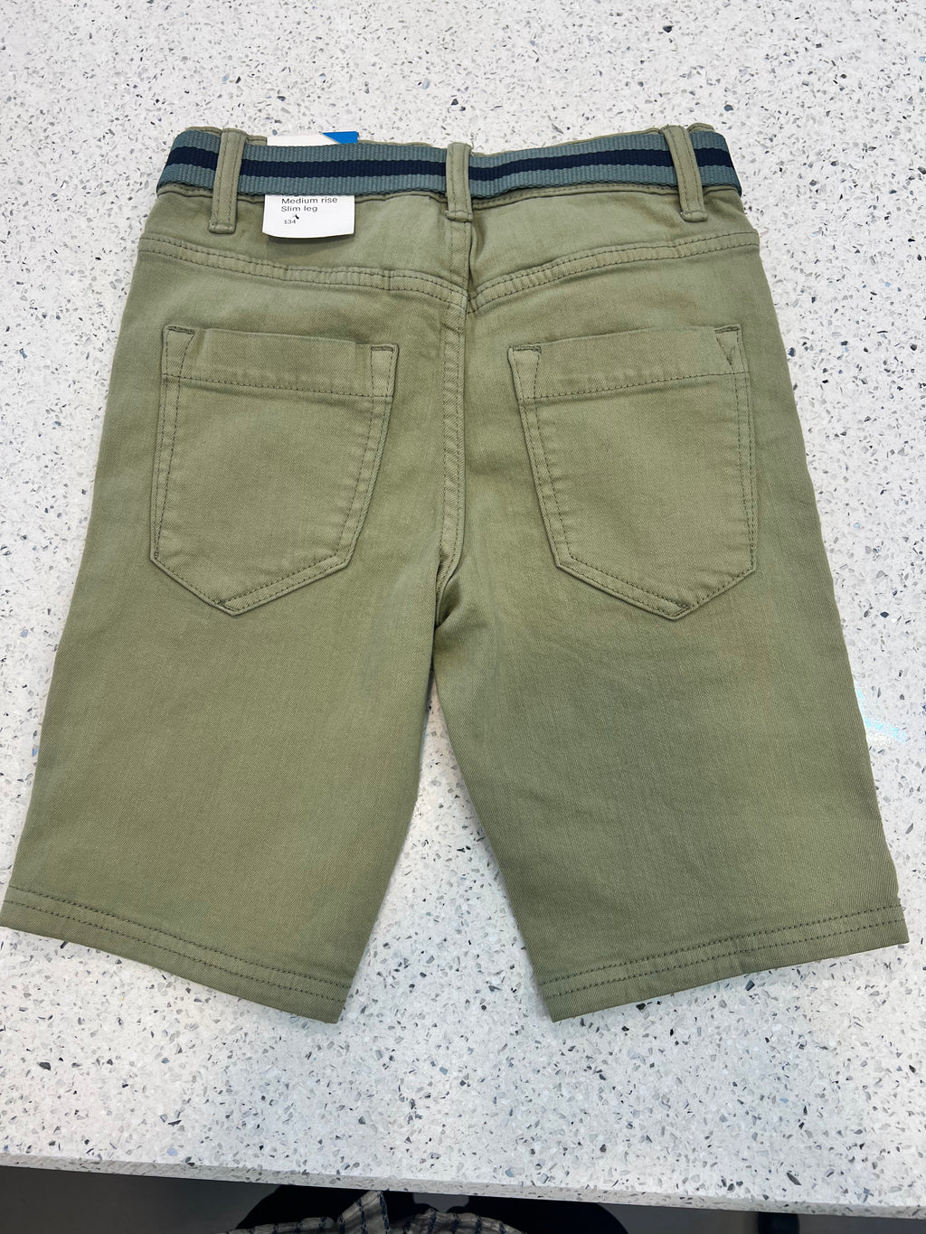 Premium Boys Casual Shorts Sage Green-C432