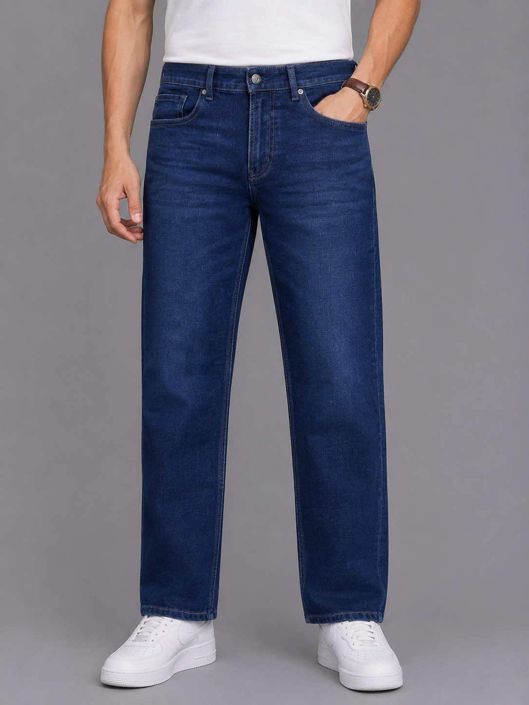 Men’s Regular Fit Denim Jeans deep blue P03