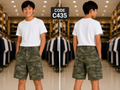 Premium Boys Casual Shorts Army Green-C435