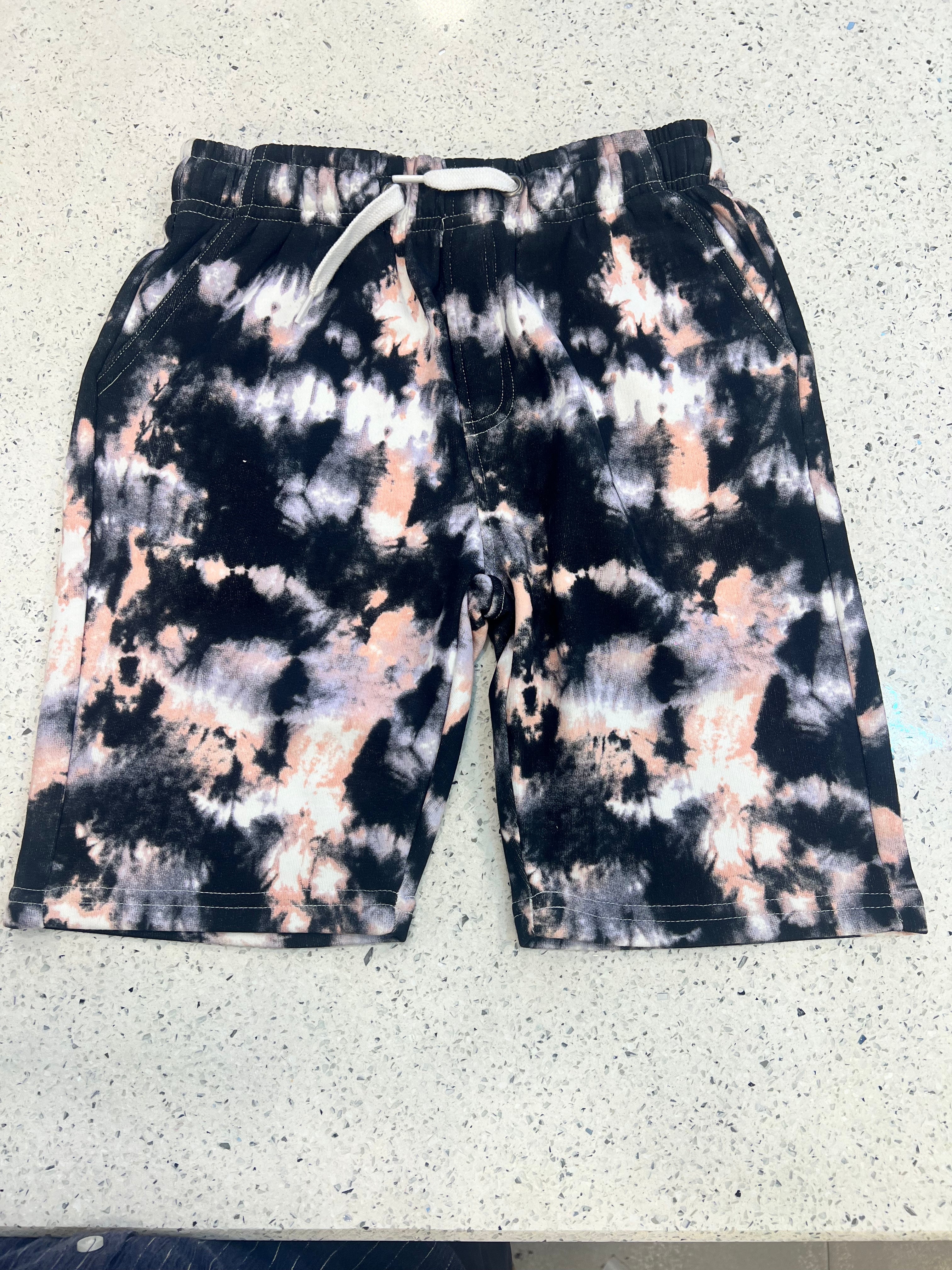 Premium Boys Casual Shorts Black Peach-C438
