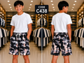 Premium Boys Casual Shorts Black Peach-C438