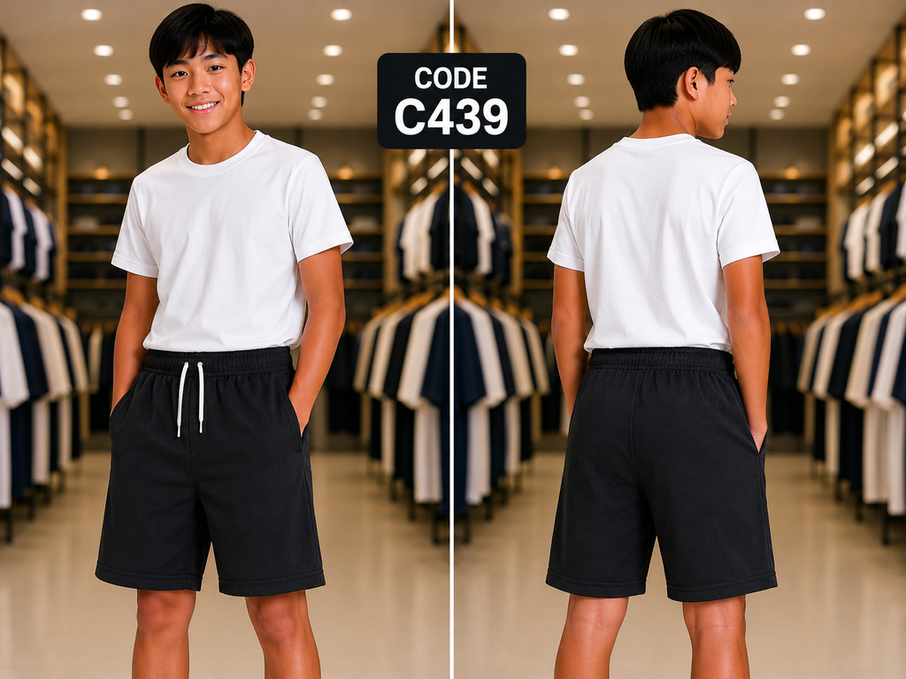 Premium Boys Casual Shorts Black-C439