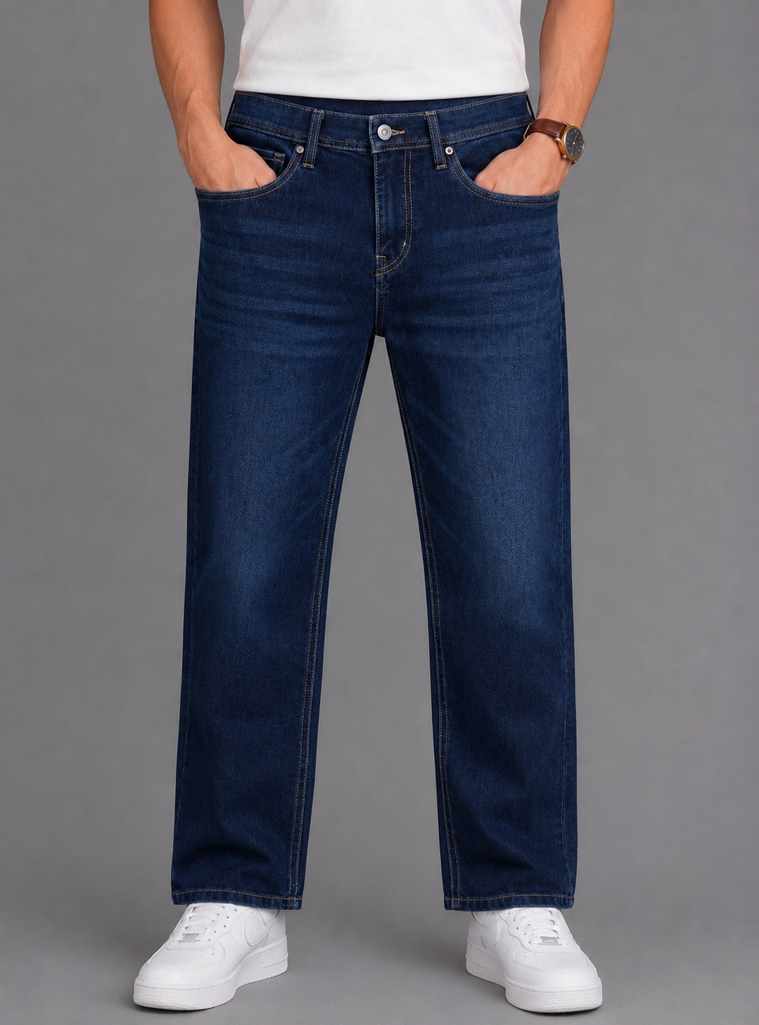 Men’s Regular Fit Denim Jeans deep blue P04