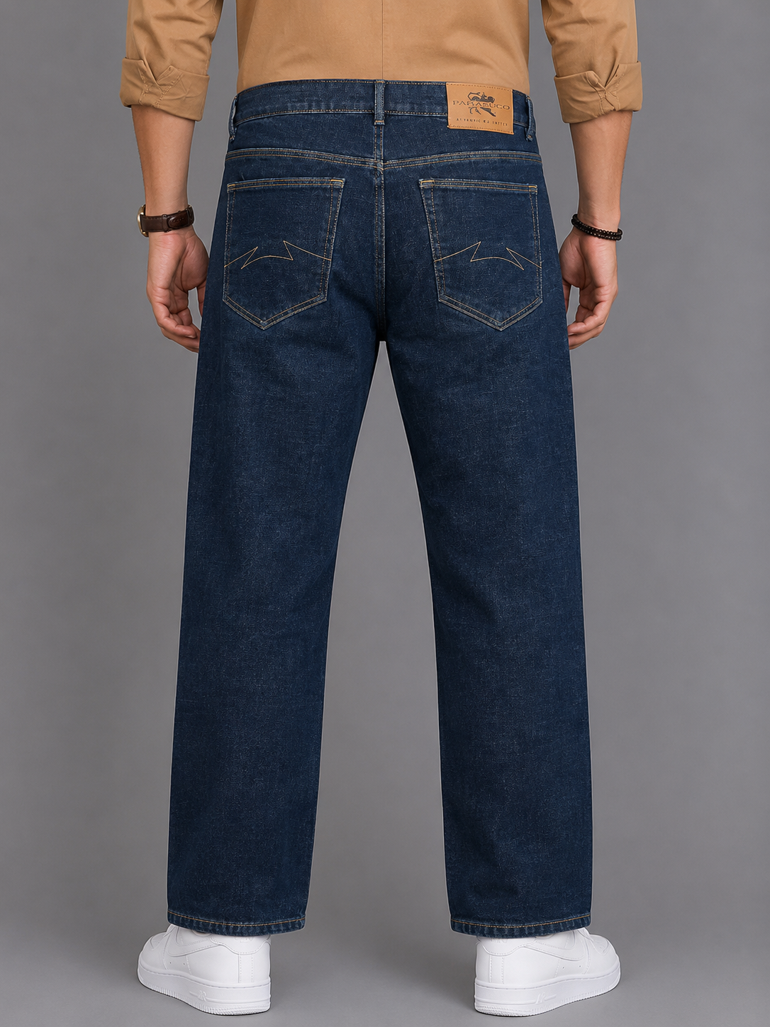 Mens Regular Fit Denim Jeans Deep Blue P05