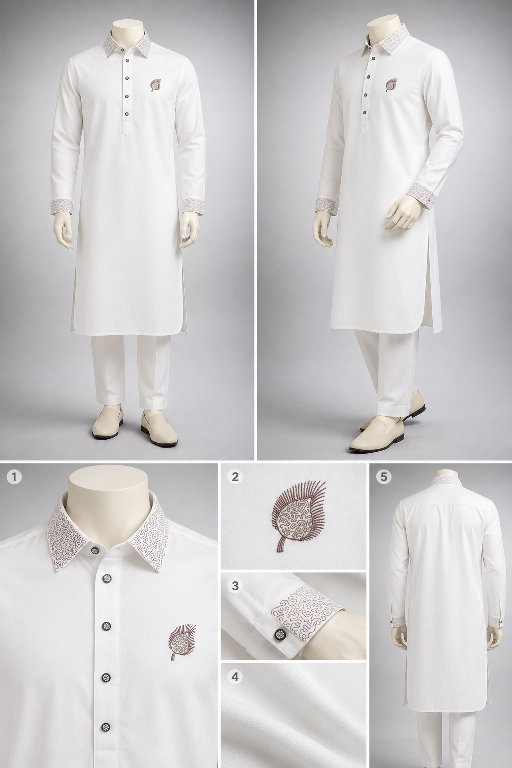 GATSBY Mens Kabli Set KE2602 White